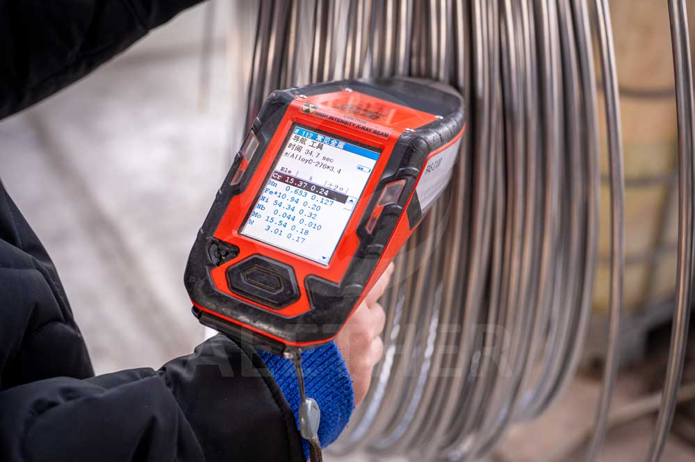 Hastelloy C-276coil tube PMI test