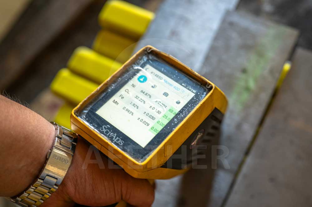 Monel 400plate PMI test