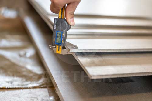 Inconel 601 plate thickness inspection