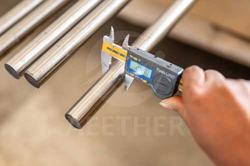 Monel R-405 round bar diameter inspection