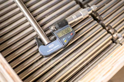 Monel R-405 rod diameter inspection