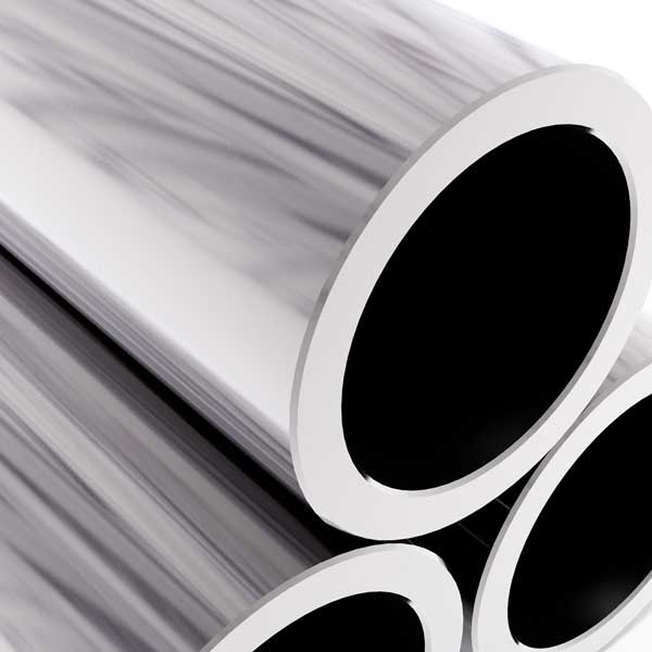 Photo of polished seamless pipe tube