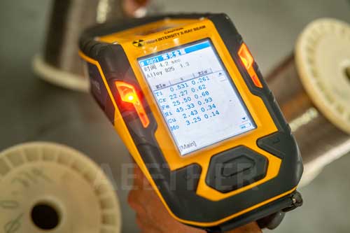 Incoloy 825wire PMI test