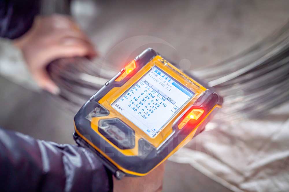 Hastelloy C-276wire PMI test