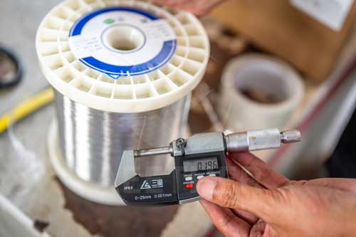 Inconel 600 wire diameter inspection