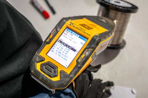 Inconel 600 wire PMI test